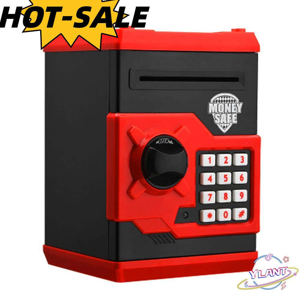 

SWT Electronic Piggy Bank ATM Password Money Box Cash Coins Saving Box ATM Bank Automatic Deposit Safe Box
