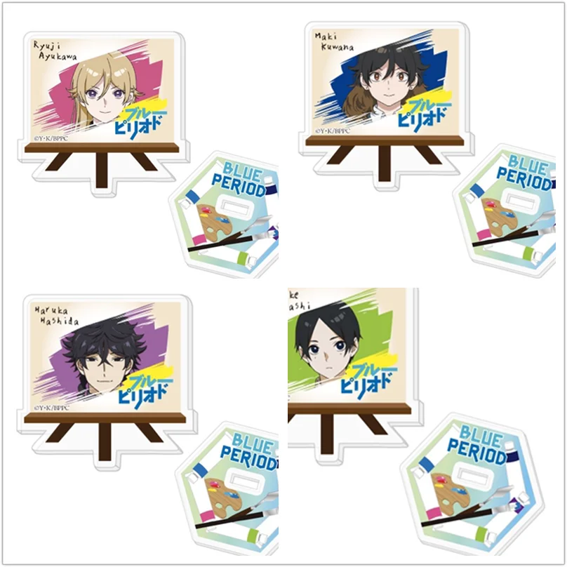 

Anime Blue Period Yaguchi Yatora Yotasuke Ayukawa Ryuji Figure Standing Doll Acrylic Stand Model Plate Cosplay Toy for Gift