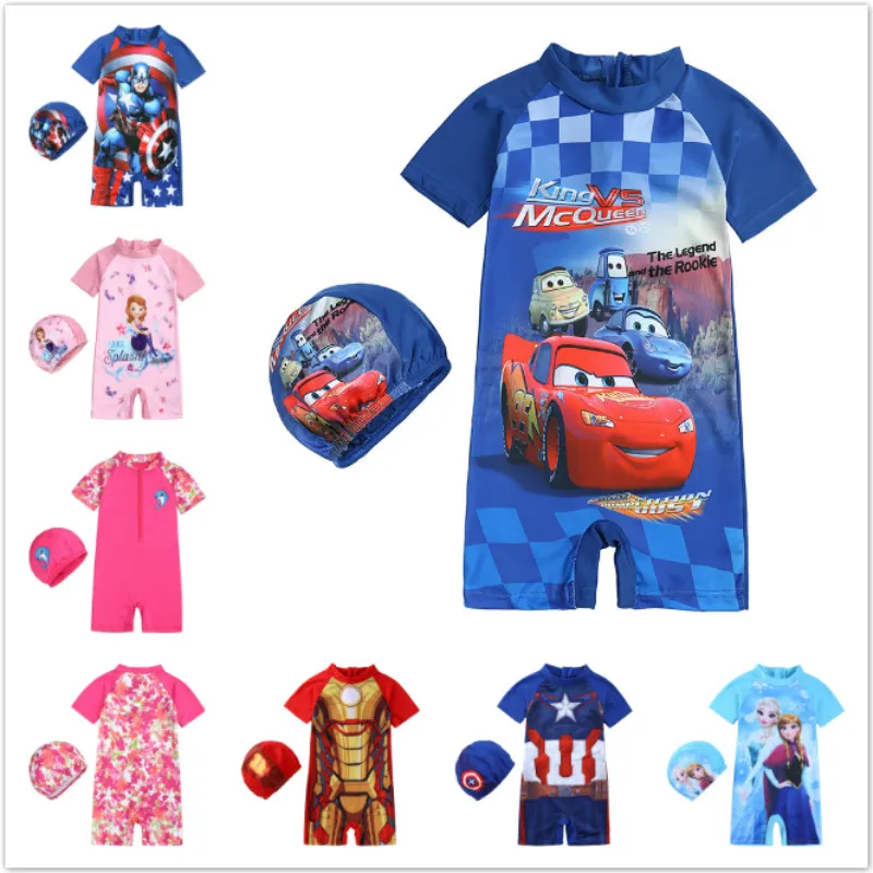 Детский слитный купальник для девочек одежда плавания и пляжа мальчиков