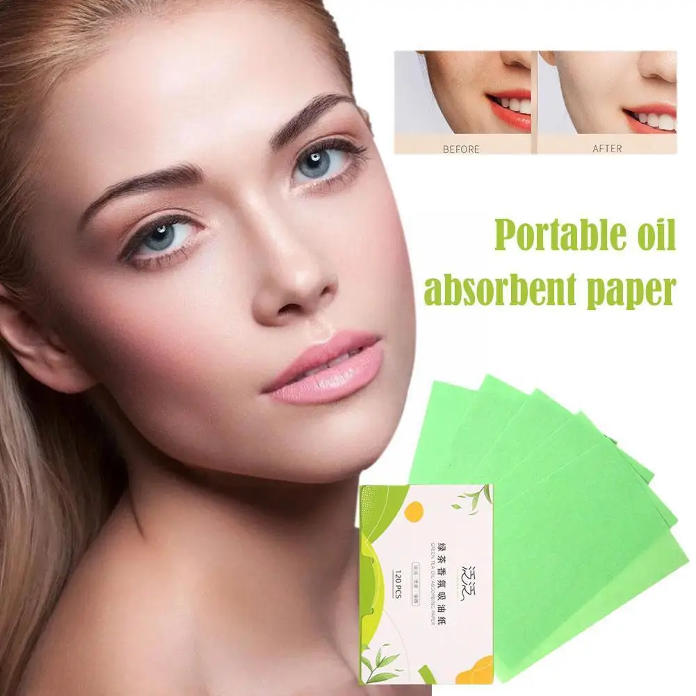

120 Sheets Oil Absorbing Paper Absorb The Grease Remove Shine Moisture Essential The Retaining The While Paper Clean Facial L8W2