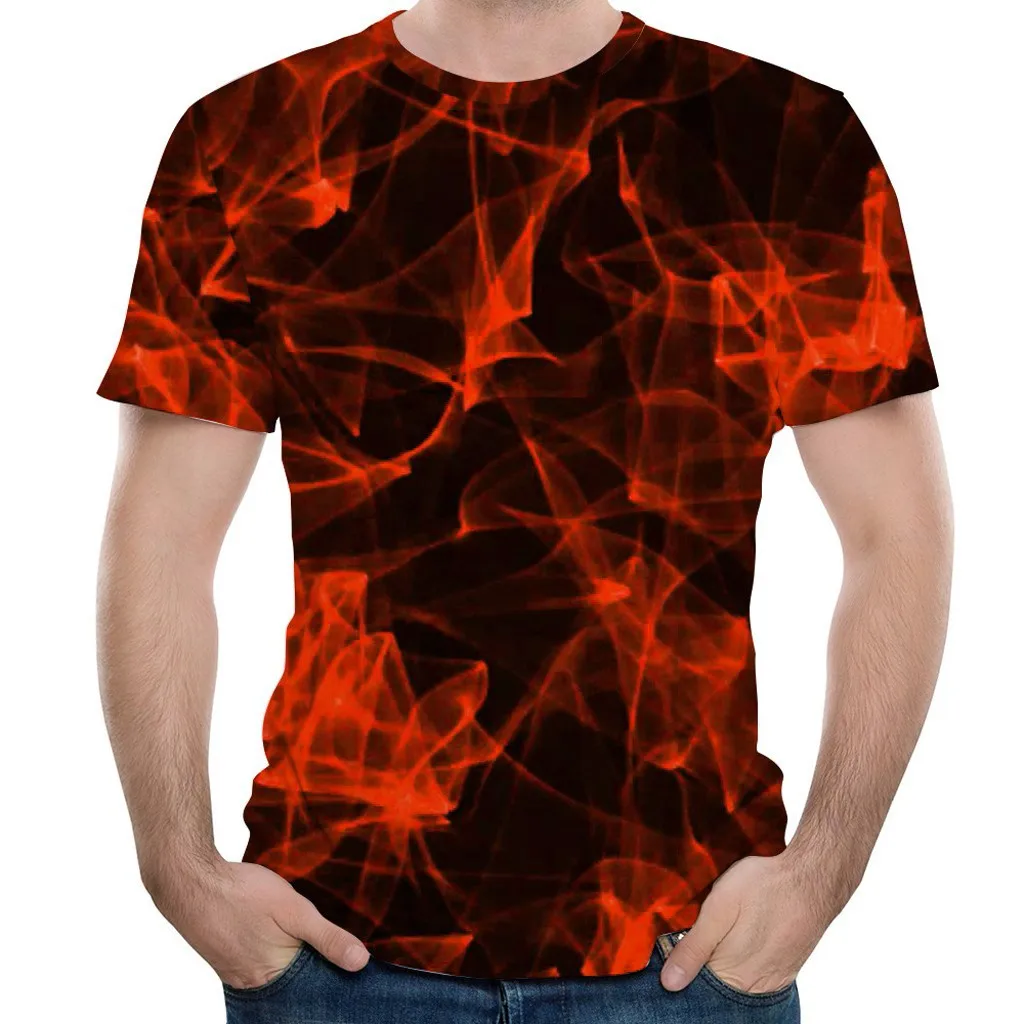 

Mens 3D Printed Short Sleeve Shirt Casual Top Loose Blouse Round Slim Fit No Iron Dress Shirts for Men Men's Slim Dress Shirt