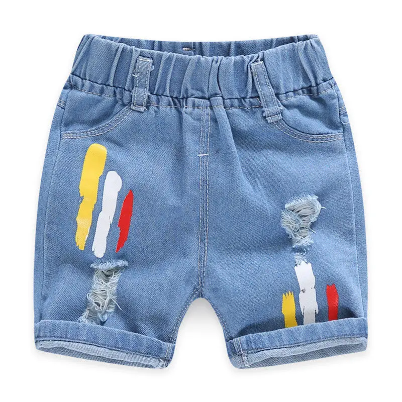 2021 New Kids Boys Shorts Jeans Overalls Summer Fashion Casual Style Children Jumpsuit Baby Boys Denim Romper Strap Shorts 0-8 y images - 6