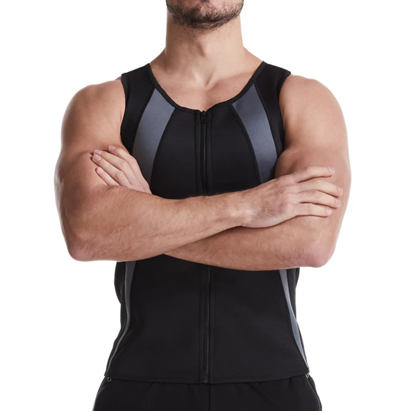 Waist Trainer Vest Men's Hot Shaper Neoprene Sweat Vest Flexible Boy Shaper Compression Sweat Body Shaper Slimming Shirt Workout