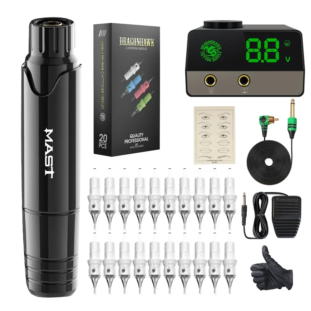 Ротационная тату-машинка Dragonhawk Mast P10 набор для перманентного макияжа вращающаяся