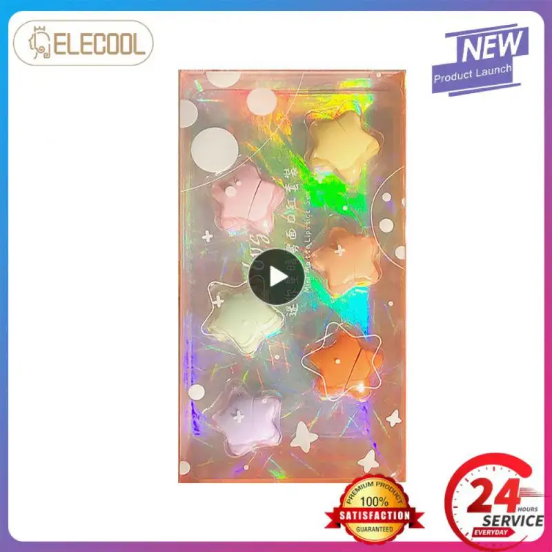 

6 Colors Lipstick Set Velvet Matte Waterproof Mini Star Box Misty Long-lasting Show White Non-stick Cup Lipstick Kit Cosmetic