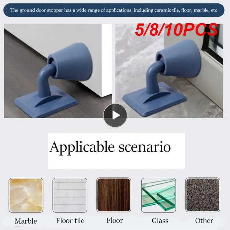 

5/8/10PCS Furniture Hardware Door Plug Safety Tools Door Stopper Protector Silicone Door Catch Stopper For Door Wholesale