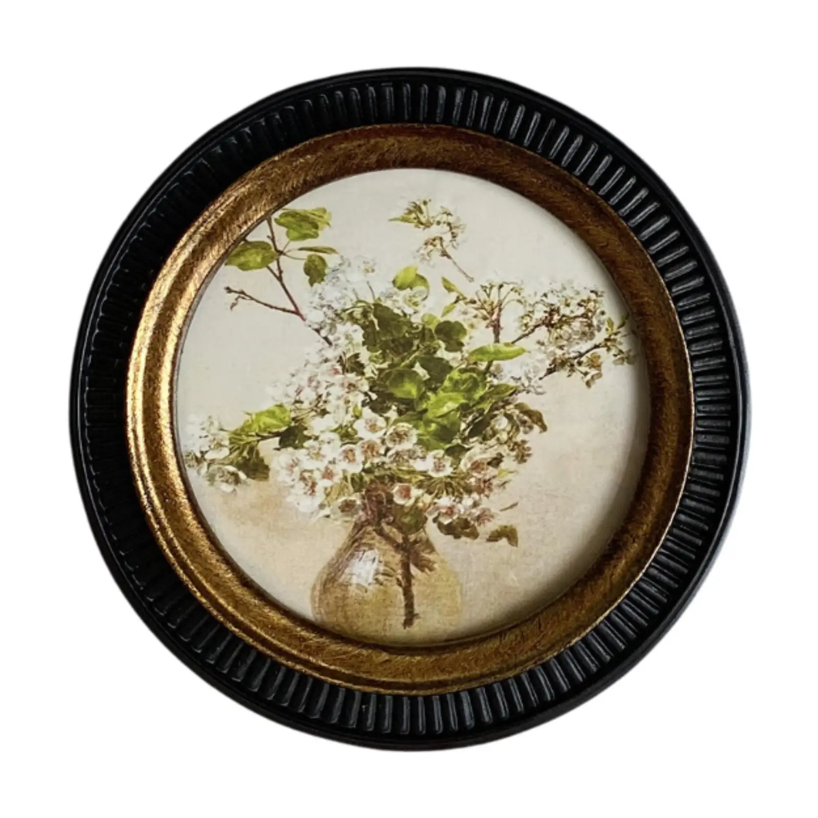 

Винтажная круглая фоторамка из смолы