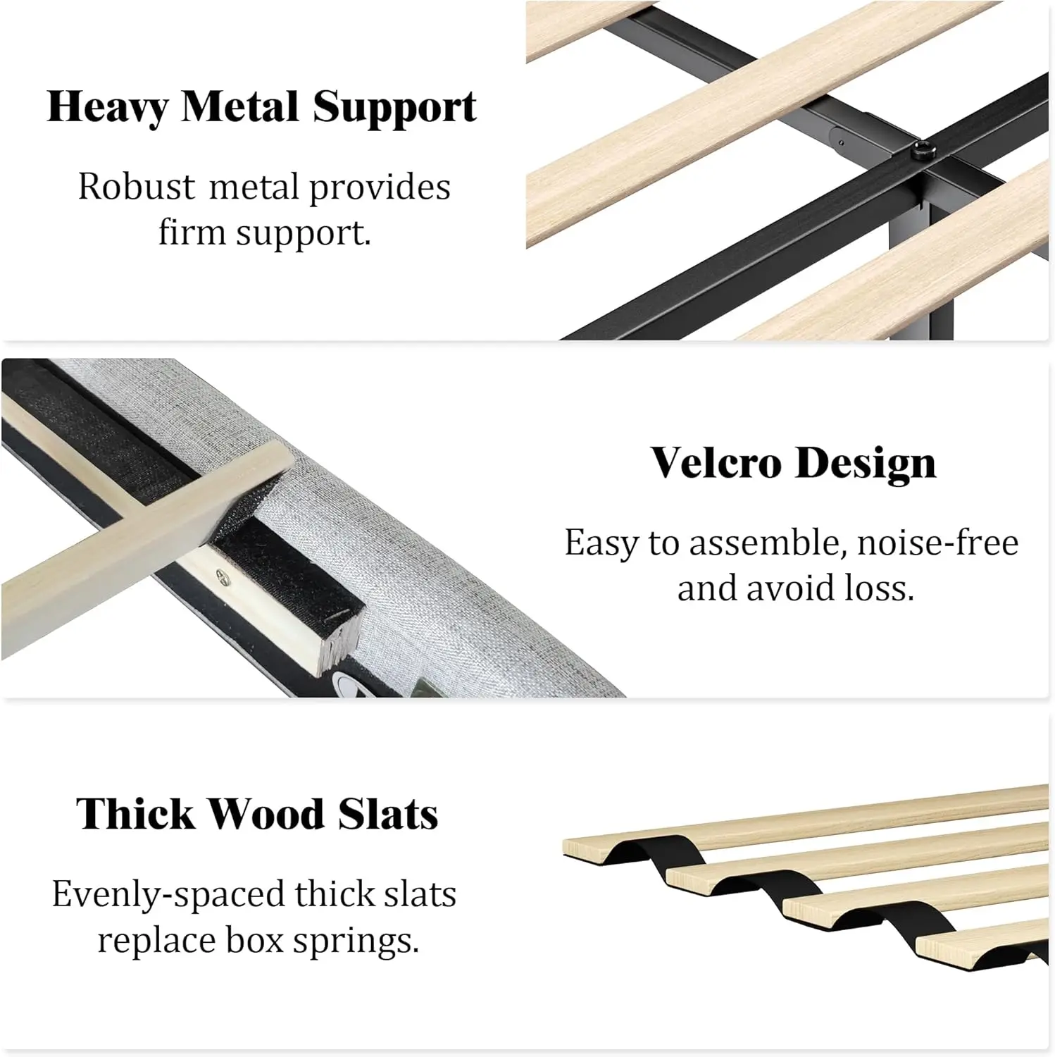 Полноразмерная рама для кровати с мягким изголовьем Современная платформа