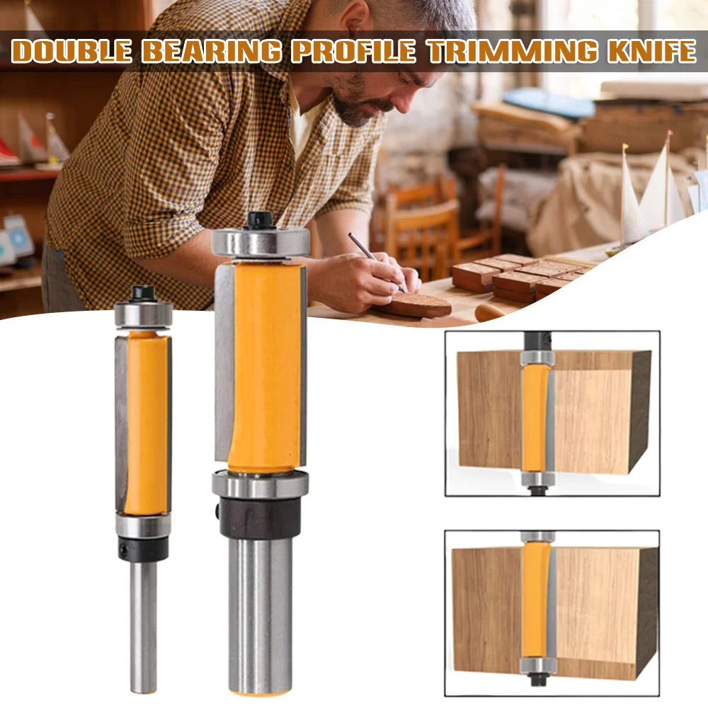 

Shank Top & Bottom Bearing Flush Trim Pattern Router Bit Set Woodworking Cutter Shank Woodworking Tool Durable Ferramentas