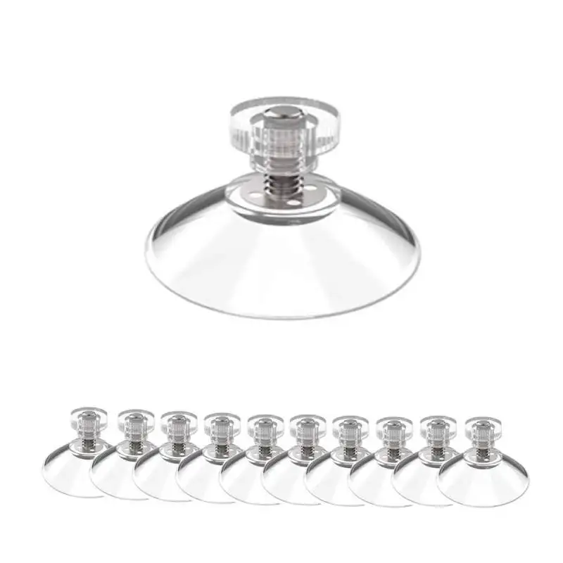 

Transparent Super Strong Threaded M4 Screw Hook 32Mm Suction Glass Suction Wall Holder for Window Toothbrush Holder 20Piece