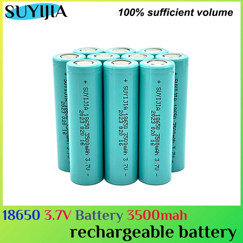 

18650 Rechargeable Battery 3.7V 3500mAh Original High Quality 10A Discharge Li-ion Can Be Used for Flashlight ForLG MJ1 Headlamp