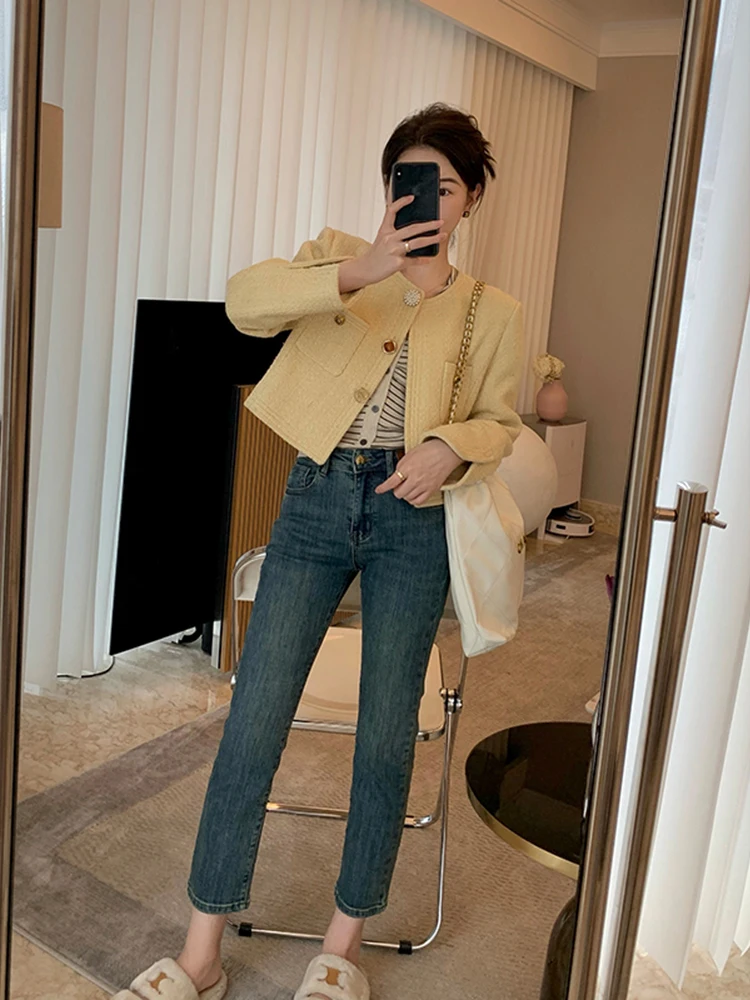 Y2k Large Size Straight Leg Jeans Female Summer Thin 2023 New Small Light Color Fat Mm Thin Smoke Pipe Pants