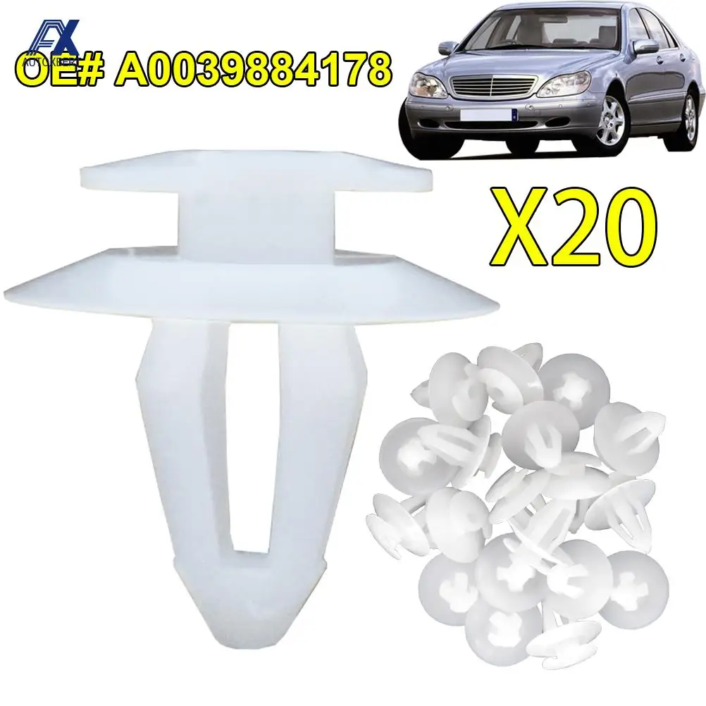 

20X Car Door Interior Trim Clips Mounting Retainer Inner Panel Plastic Clips For Mercedes Benz OE# A0039884178 Car Accessories