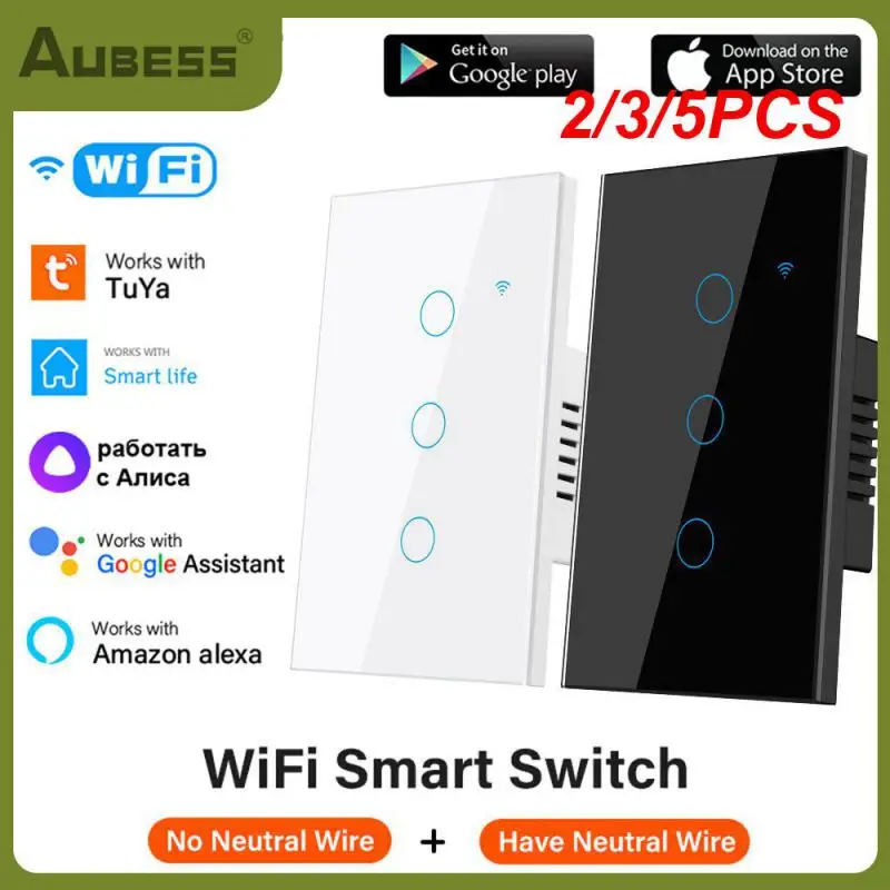 

2/3/5PCS Tuya Wif Smart Remote Control Multi-function Smart Light Support Alexa Google Home Touch Switch Tempered Glass