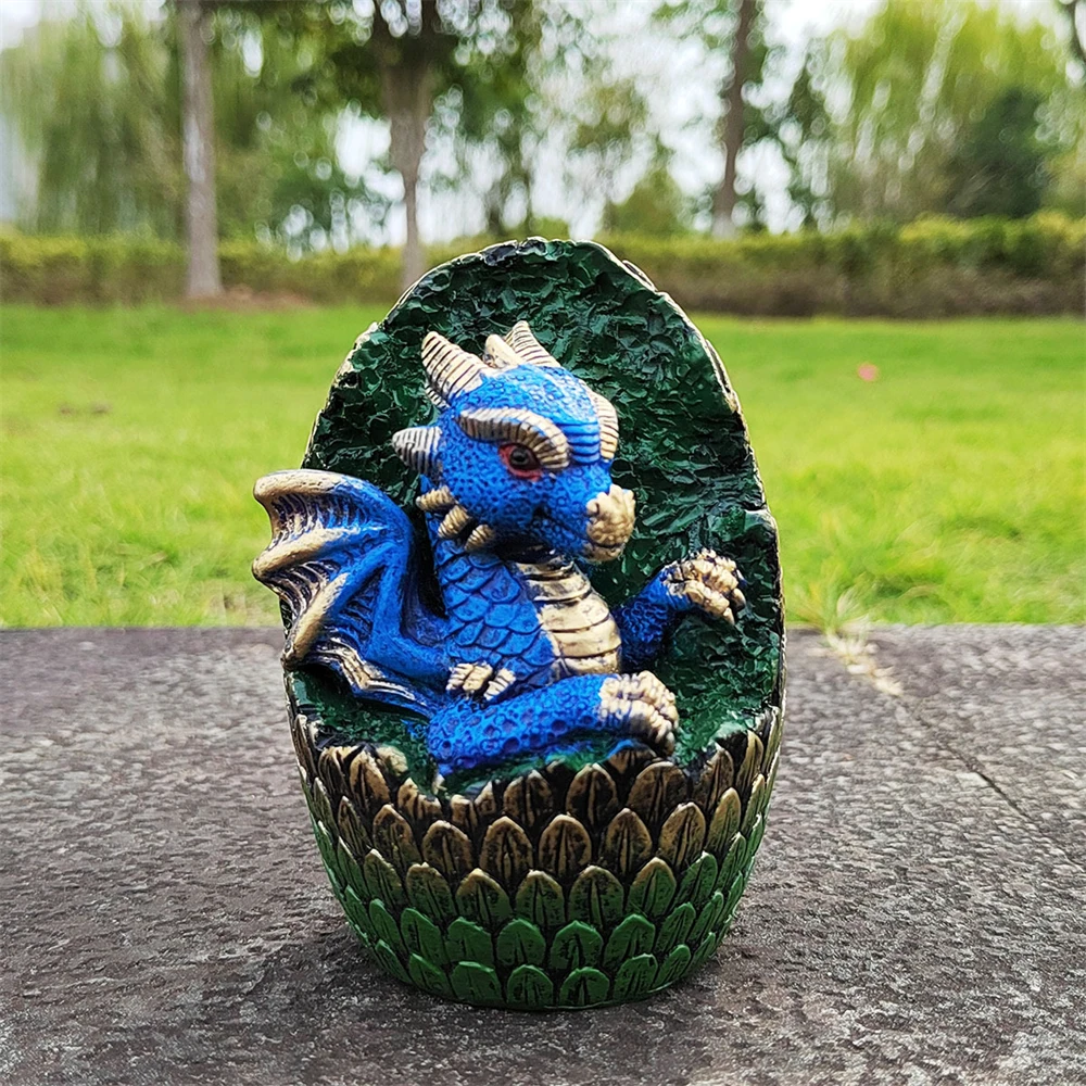 

Resin Lava Dragon Egg Statue Ornaments Home Decor Baby Dragon Miniatures Figurines For Office Living Room Desk Decoration Gifts