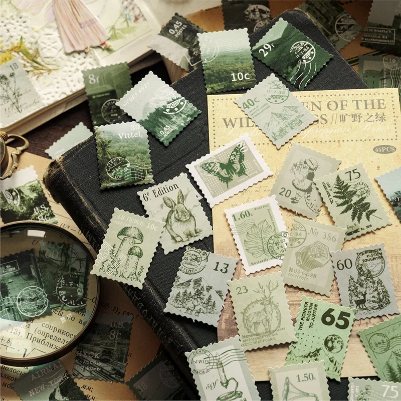 45 шт. винтажные наклейки-штампы для путешествий