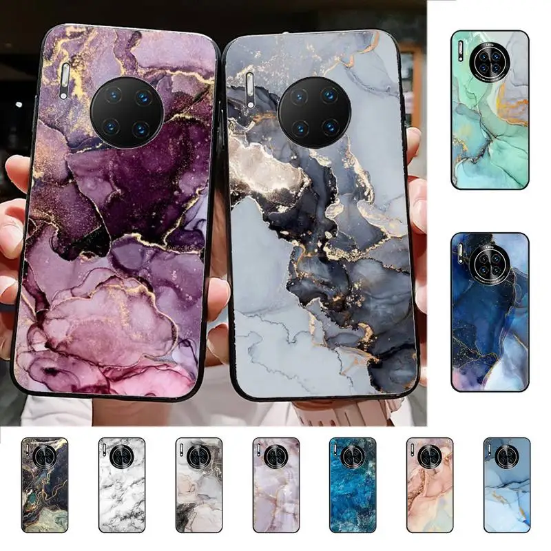 

Marble Phone Case for Huawei Mate 20 10 9 40 30 lite pro X Nova 2 3i 7se