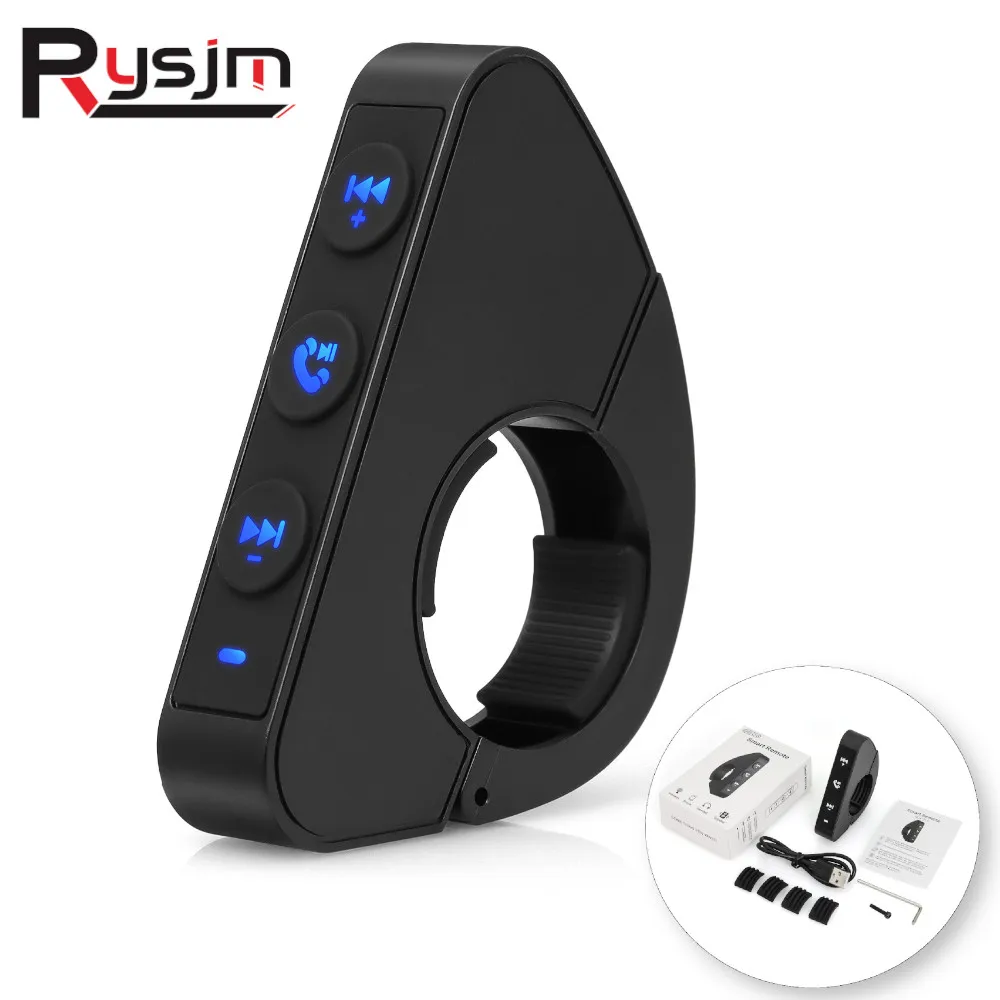 

Пульт дистанционного управления на руль мотоцикла, совместим с Bluetooth 5.3, универсальный беспроводной медиа-контроллер для велосипеда