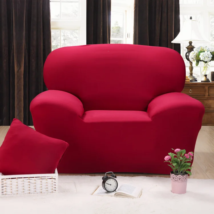 

Однотонный эластичный универсальный чехол для дивана на 3 сиденья, универсальный нескользящий плотный чехол, Защитные чехлы для дивана, L ос...