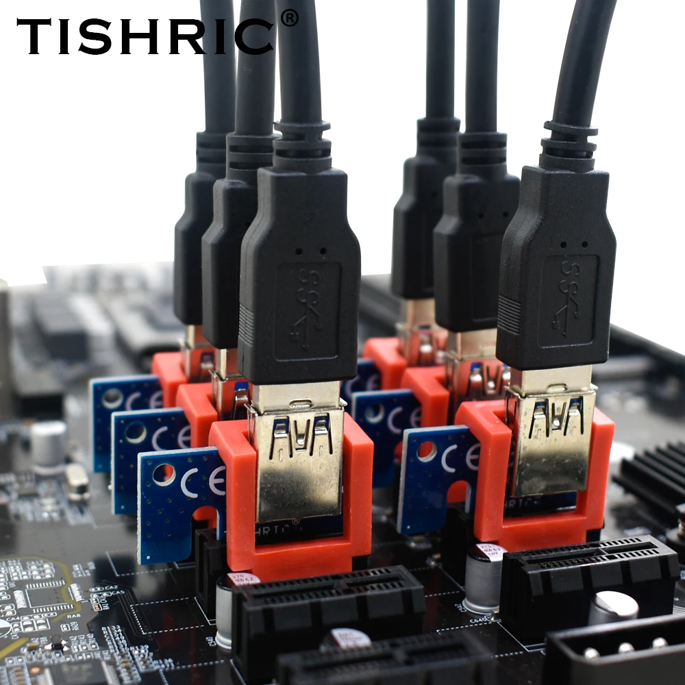 

Райзер TISHRIC GPU PCI-E с вертикальным креплением 1X 16X PCIE