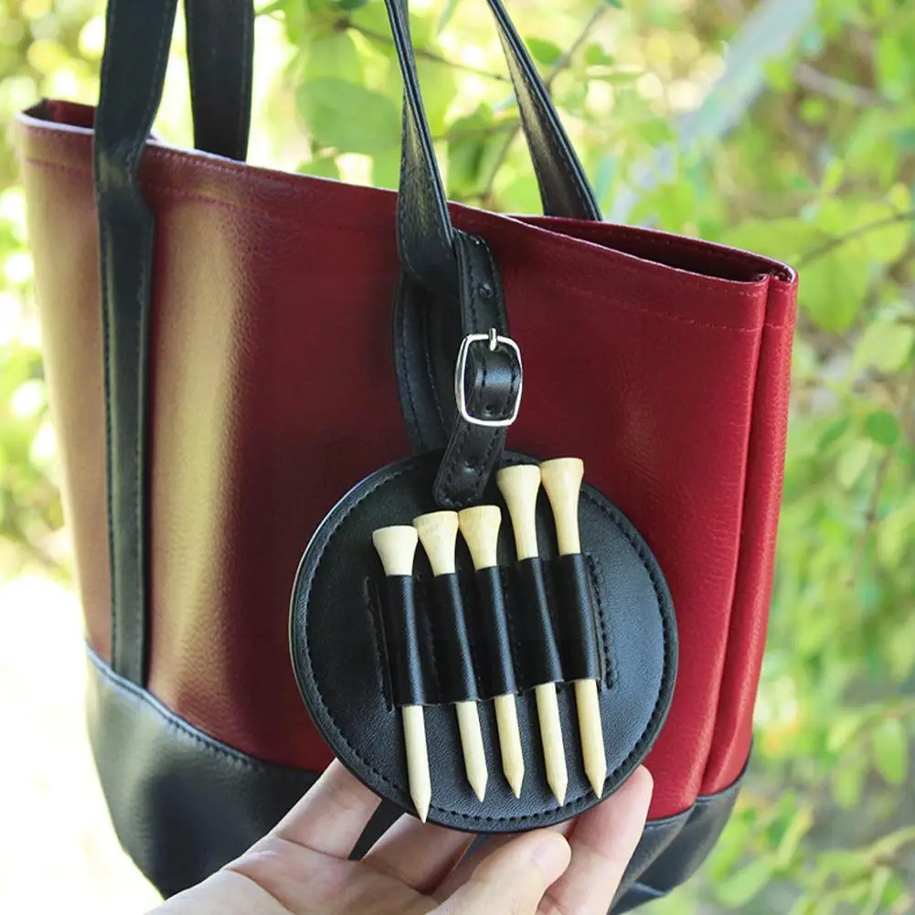 

Golf T-shirt Storage Bag PU Leather Case Men's And Women's Tools Cover Leather Golf Gift Golf Accessories Stud Storage Ball R5O5