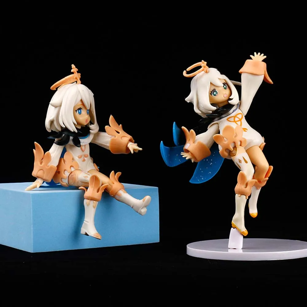 

14 CM Anime Genshin Impact Kawaii Beautiful Girl Paimon Action Figure Toys Collectible Model Children Kis Gifts