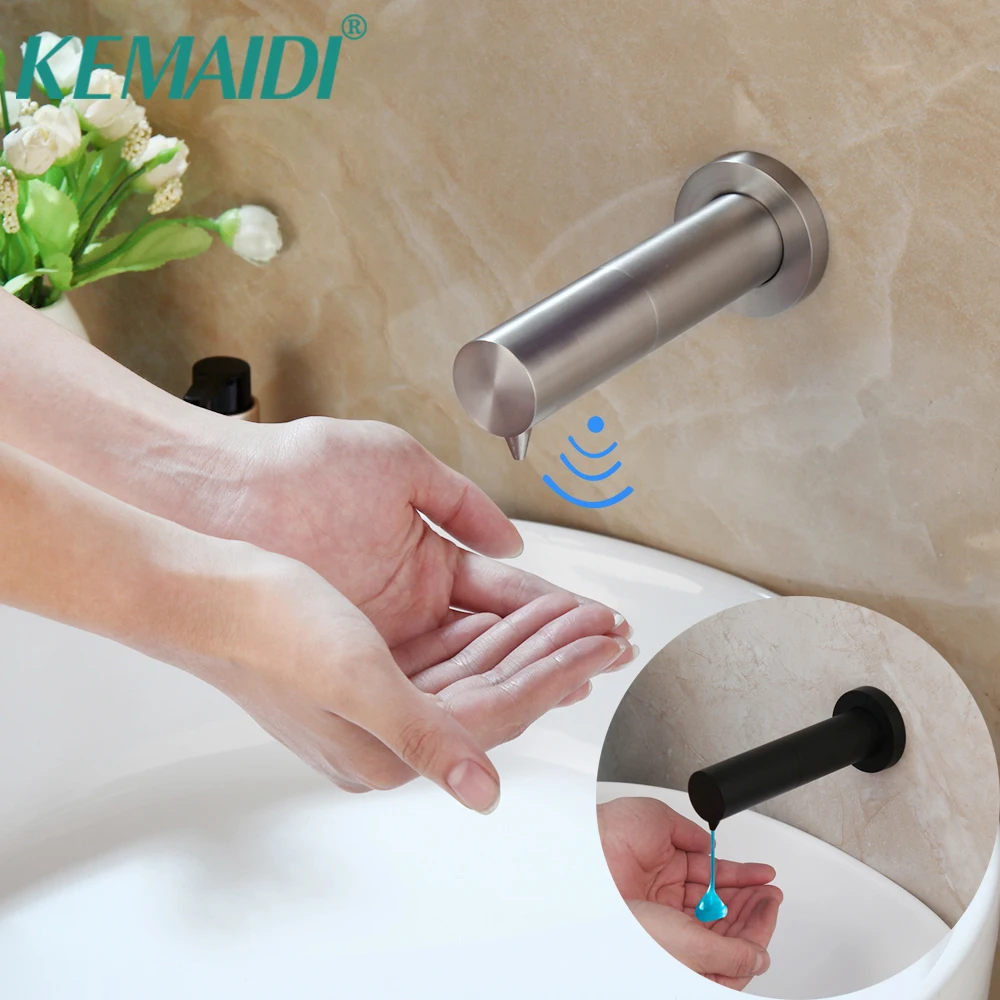 

Латунный автоматический дозатор для мыла KEMAIDI, 500 мл, Автоматический Бесконтактный дозатор жидкости с гальваническим дезинфицирующим диспенсером