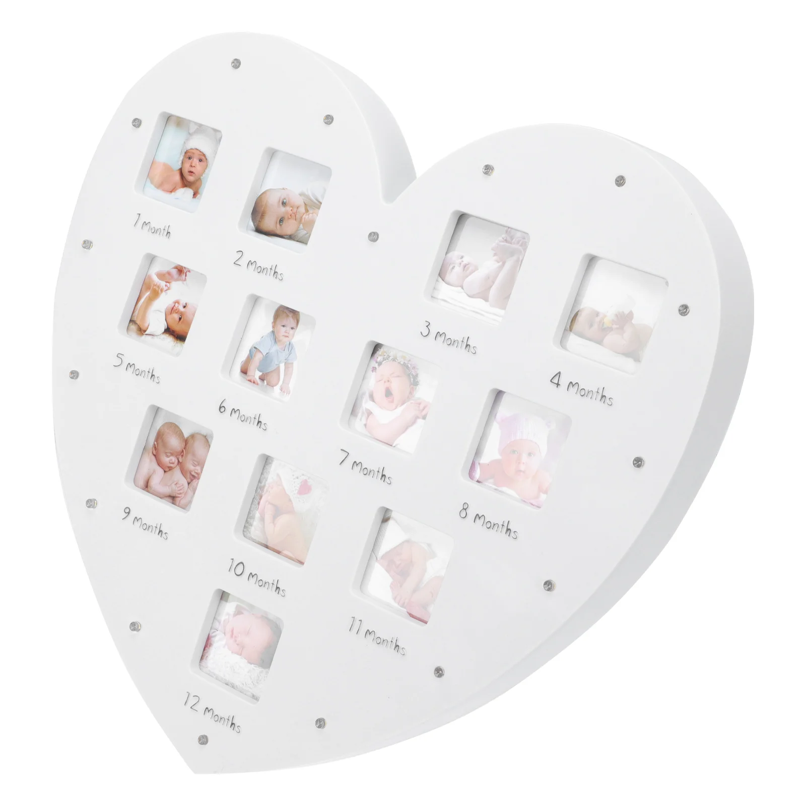 

1Pc Creative Heart Shape Baby Photo Frame with Light First Year Picture Frame