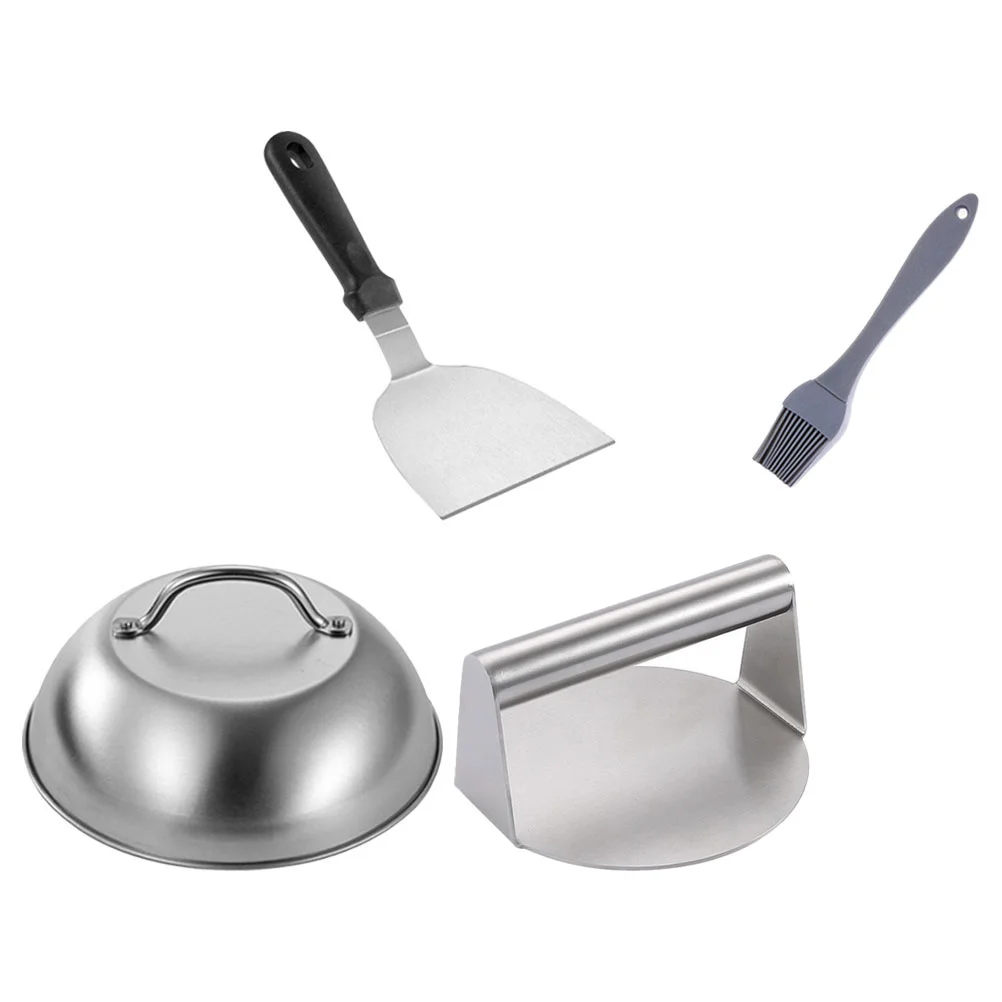 

Stainless Burger Press Household Handle Patty Meat Presser Smasher Griddle Kitchen Maker Steel Cooking Mold Tool Tools