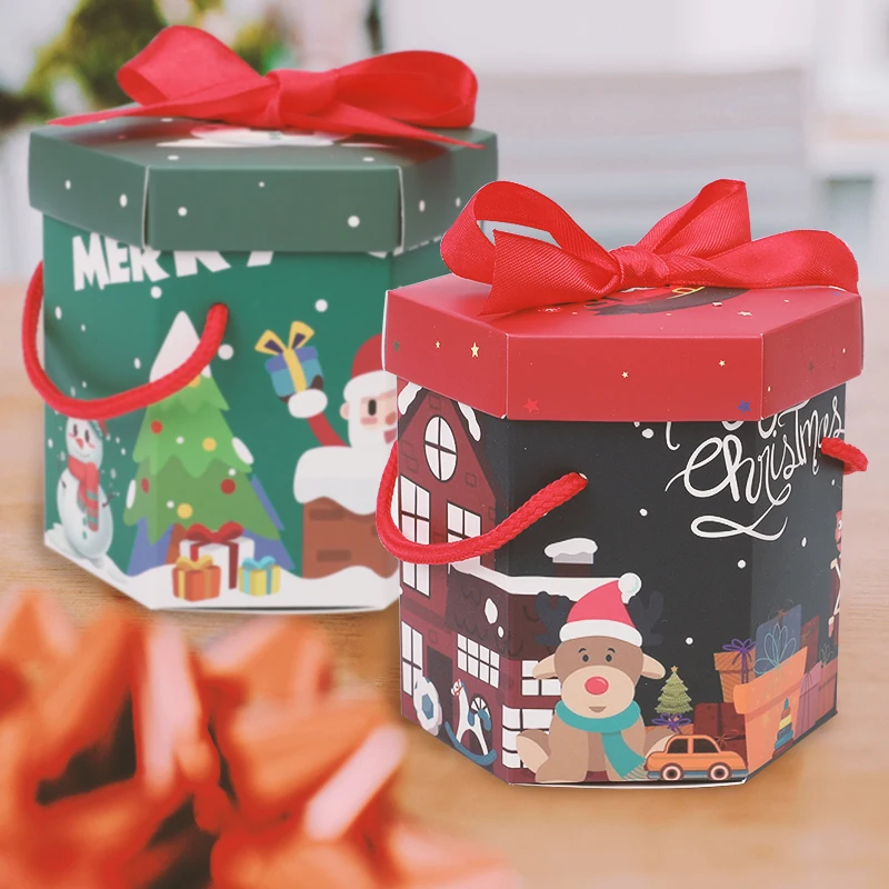 Рождественская коробка для яблок Санта-Клаус Конфеты Шоколад Подарочная