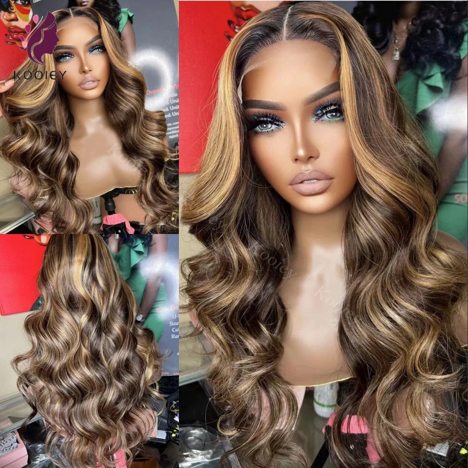 Ed 13x6 Lace Frontal Wigs With Baby Hair Human Hair Honey Blonde 5x5 Closure Wig Brazilian Hair Wigs