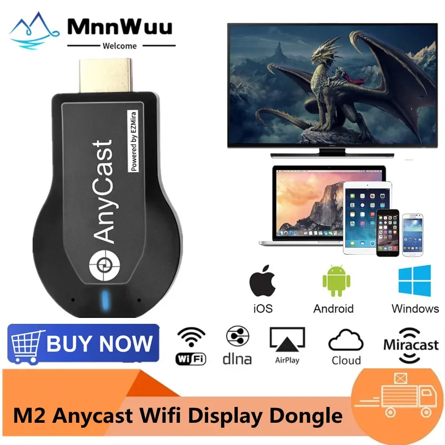 

Plus TV Stick Wifi Display Receiver Anycast DLNA Miracast Airplay Mirror Screen HDMI-compatible Android IOS Mirascreen Dongle