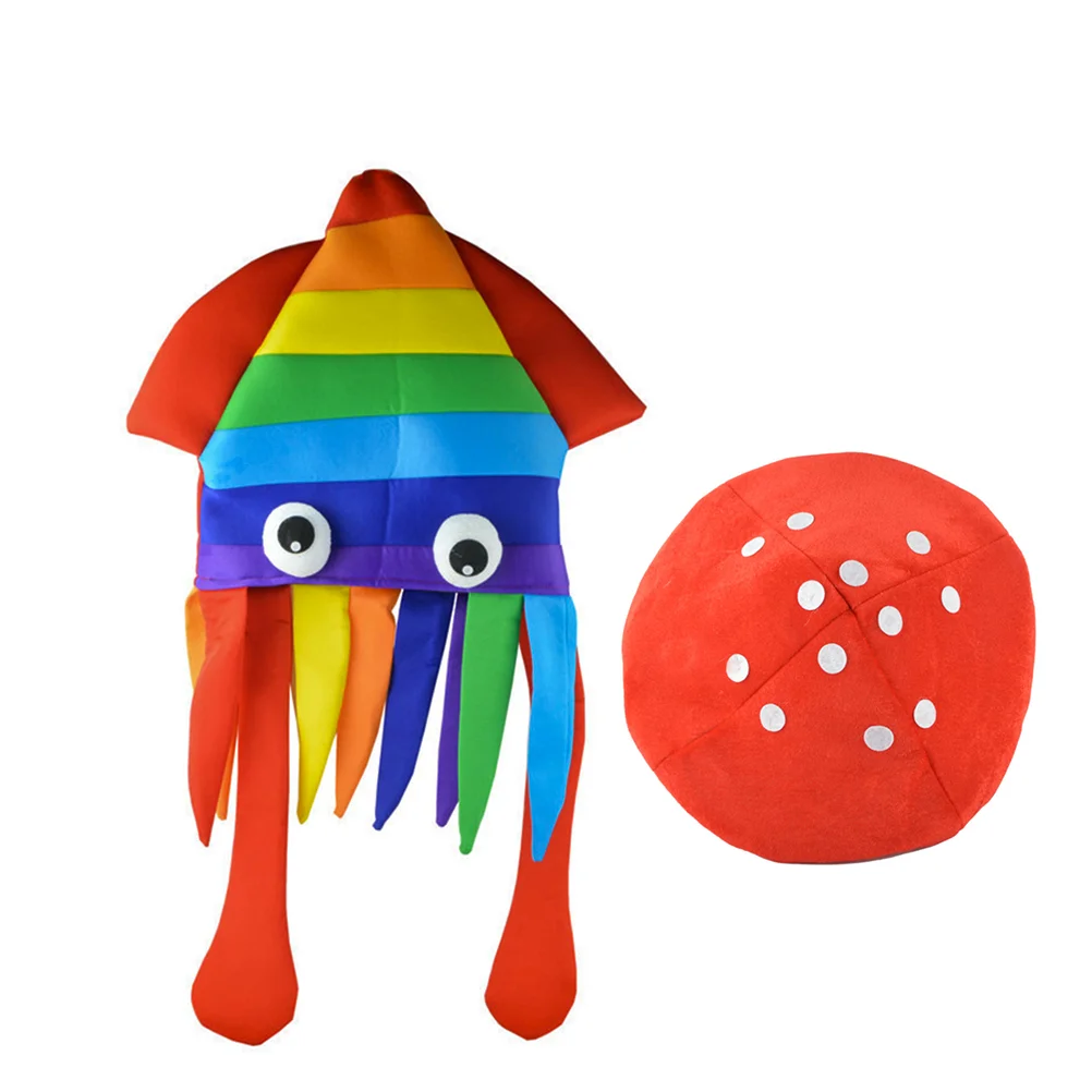 

2pcs Octopus Costume Headgear Party Favor Headgear Funny Hat