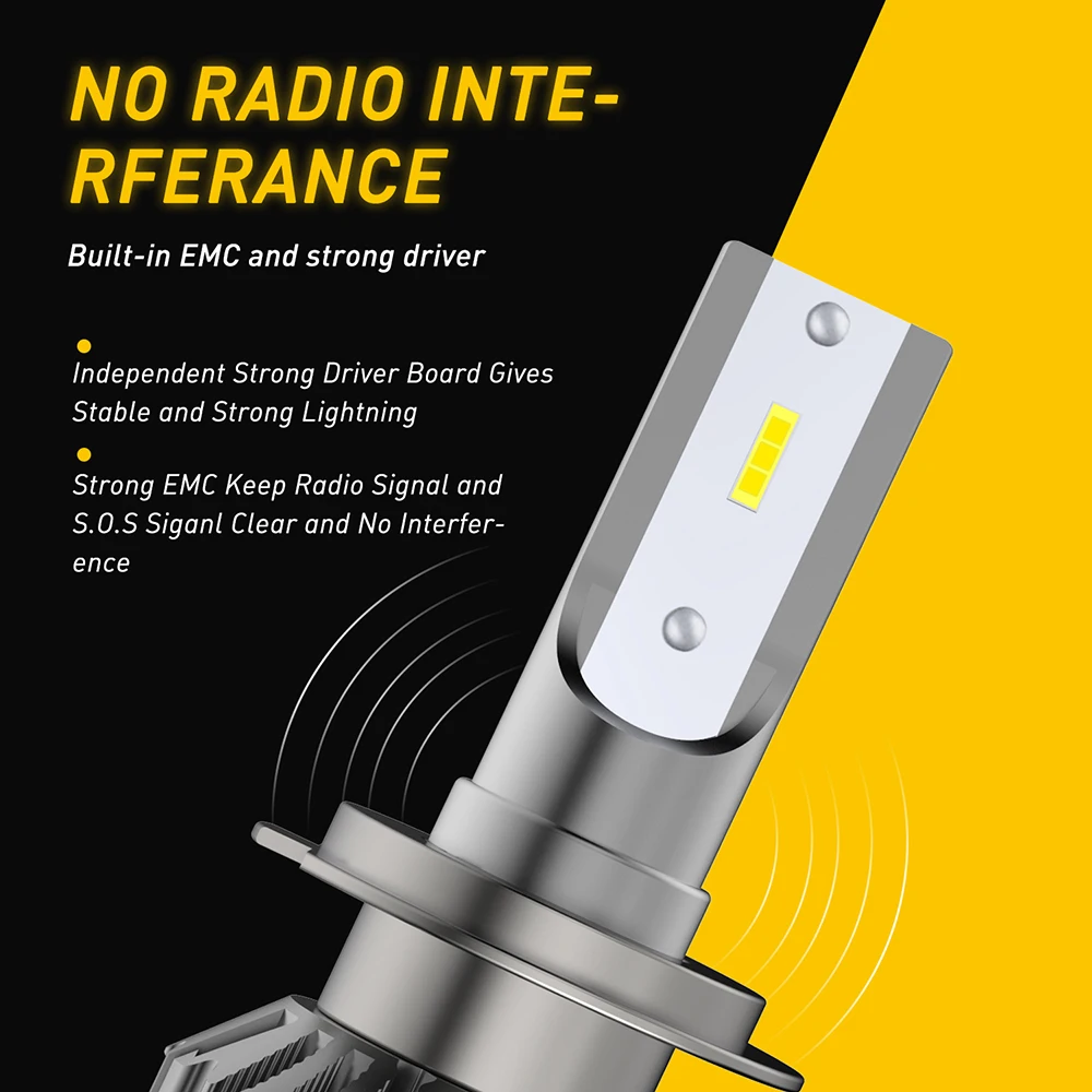 Лампа AUXITO 2x H7 без ошибок 12 В 360 CSP Turbo 6500K для BMW VW Toyota Corolla Honda Hyundai Ford Kia