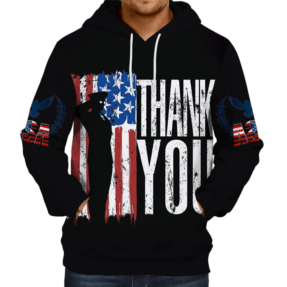 

Мужская футболка с короткими рукавами, Повседневная футболка с 3D-принтом в виде американского флага, лето 2023