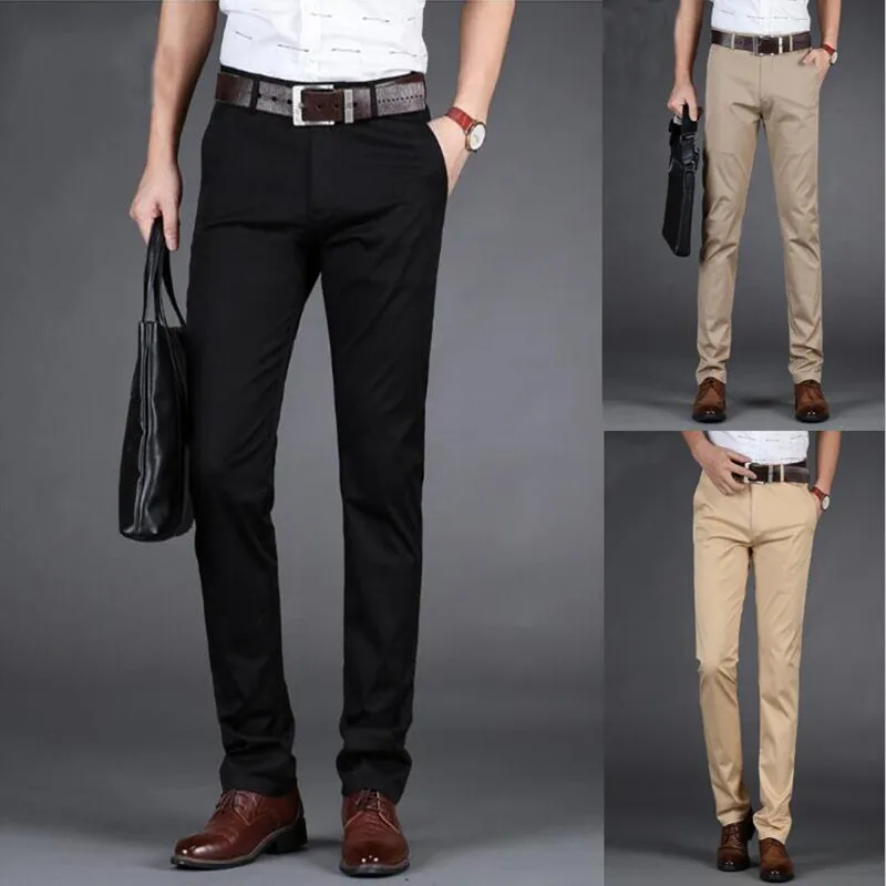 

Men's Small Polo Shirt Pants Slim Fit Stretch Trousers Business Classic Casual High Quality Fashion Pants