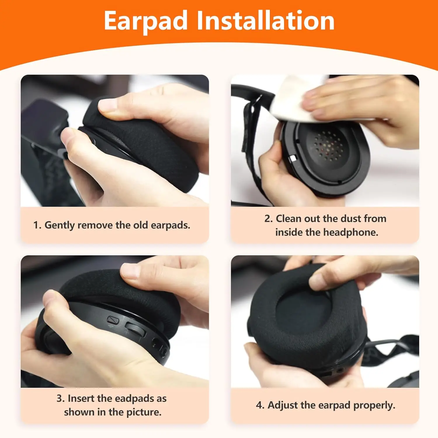 Сменные амбушюры ATH M50 для Audio Technica M50X/M40X SteelSeries Arctis HyperX Cloud Logitech G Pro X Turtle Beach