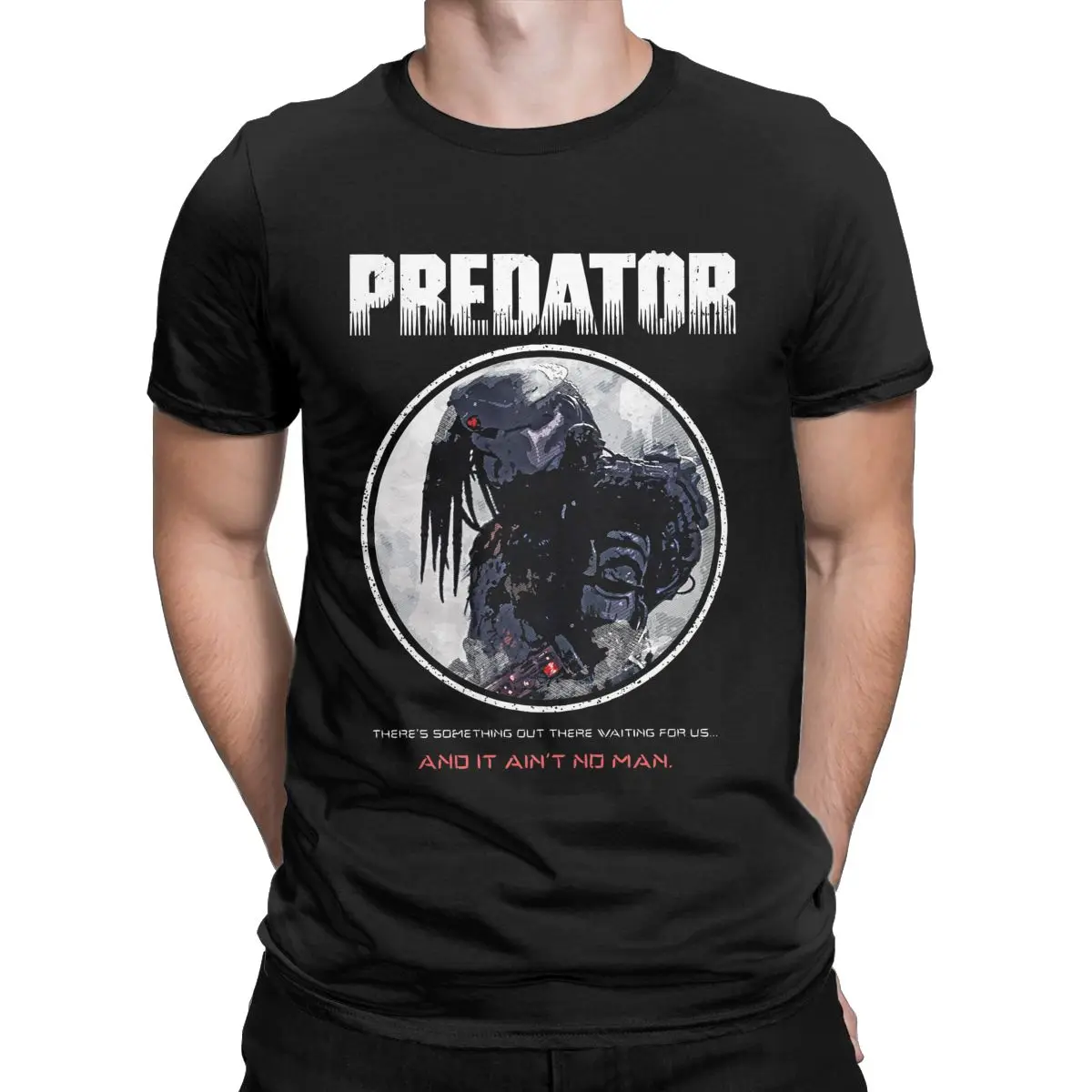 

Vintage Predator Horror Alien Hunter 80s Movie t shirt for men 100% Cotton Round Neck Tee Shirt Short Sleeve Clothes Plus Size