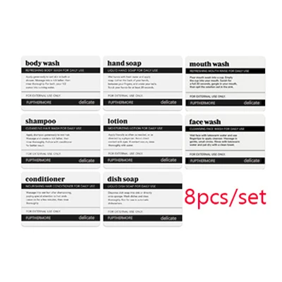 

Набор этикеток для ванной комнаты из ПВХ