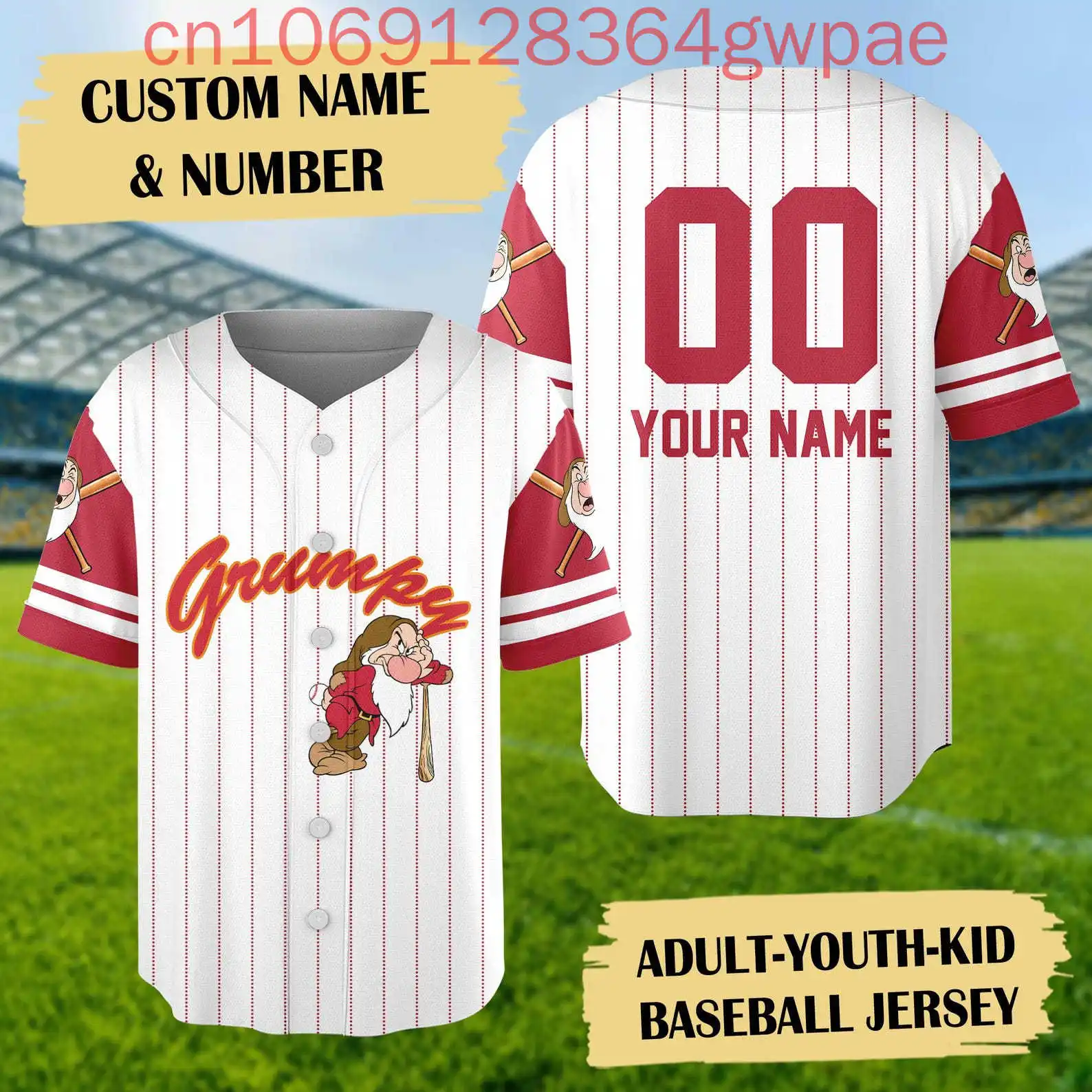 Бейсбольный трикотаж с 3D принтом Grumpy Dwarf мужские женские детские повседневные