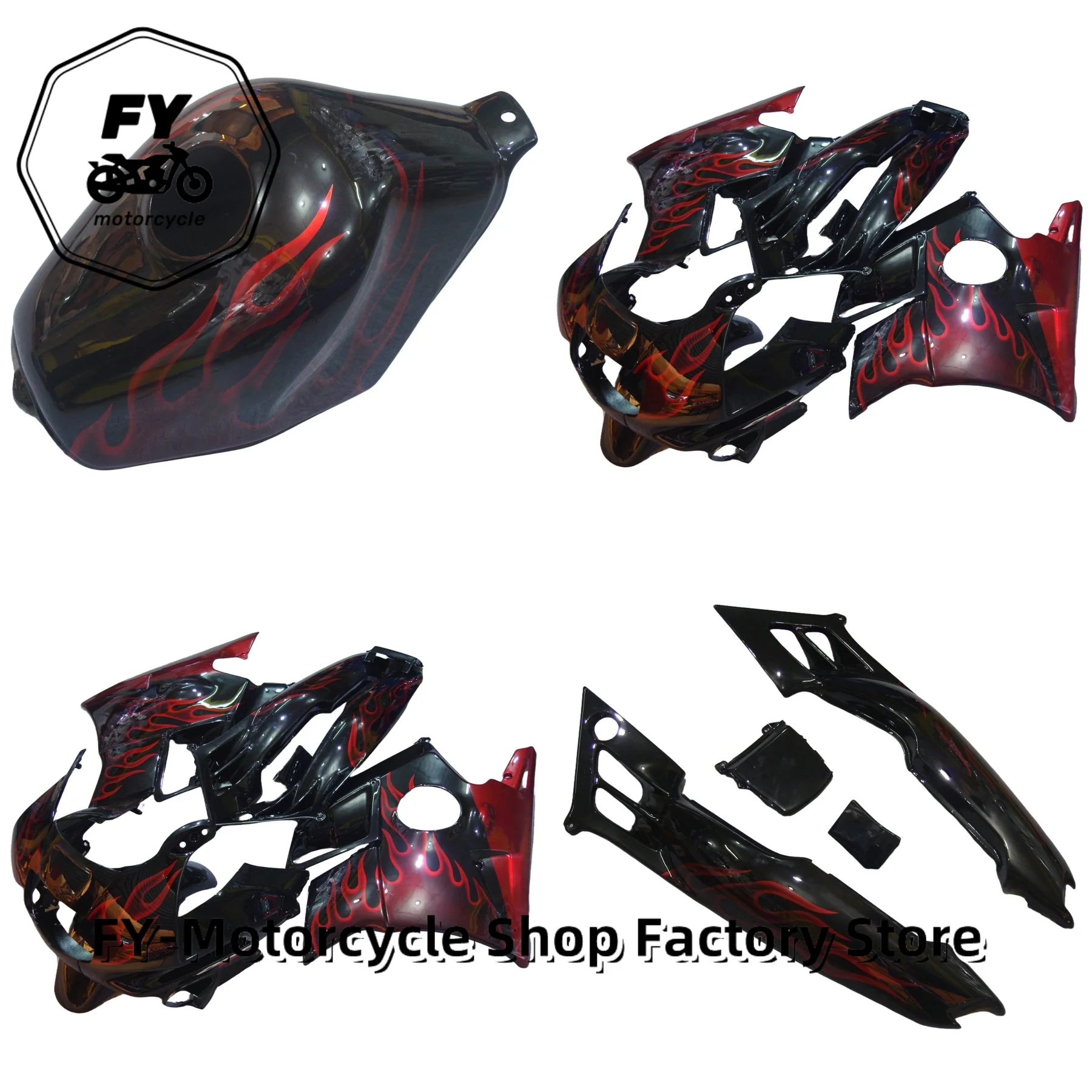 Фото Полный комплект обтекателей из ABS-пластика для мотоцикла HONDA CBR600F2 91 92 93 94, индивидуальный дизайн, полный комплект обтекателей. №1