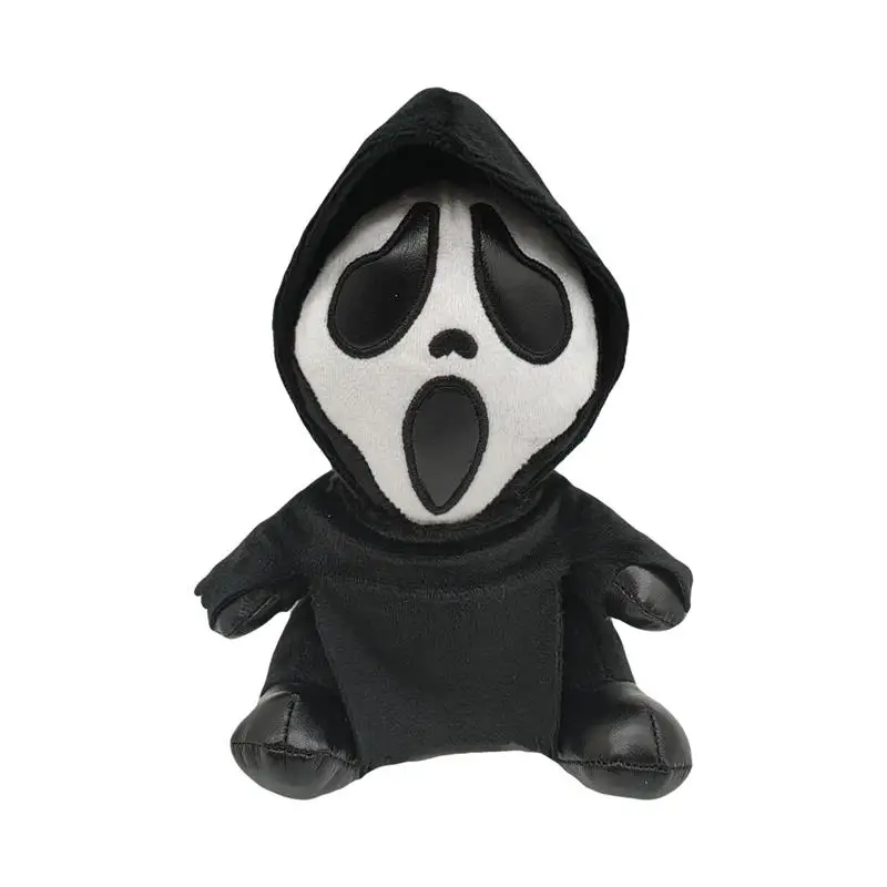 

17cm Plush Ghostface Toy Cartoon Game Black Ghostface Stuffed Plush Doll Movie Reaper is here Horror Scream Ghost Face Kids Gift