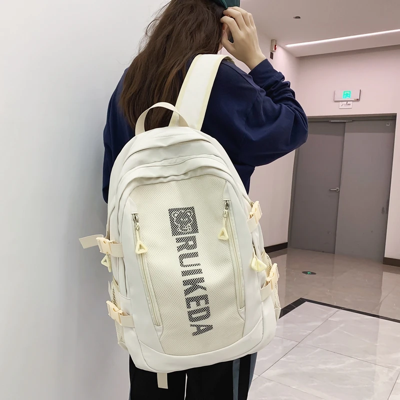 

Милый женский простой вместительный рюкзак для подростков, школьный ранец для женщин, трендовая сумка на плечо, рюкзак для ноутбука