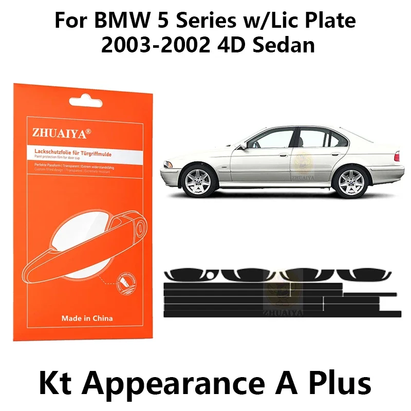 

Защитная пленка ZHUAIYA для красок дверной ручки, ТПУ PPF для BMW 5 серии с подсветкой, 4D Седан