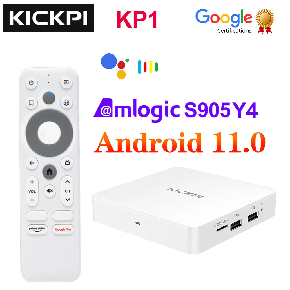 Приставка Смарт-ТВ KICKPI KP1 Android 11 Amlogic S905Y4 2 + 32 ГБ