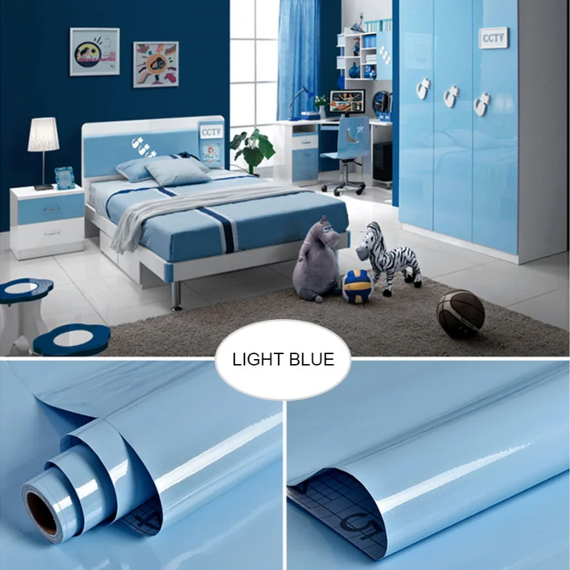 

Однотонные водонепроницаемые самоклеящиеся обои, 1 м, маслостойкая виниловая пленка, «сделай сам», украшение для кухонного шкафа, настенные наклейки, домашние наклейки