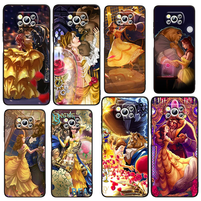 

Art Beauty and the Beast Phone Case For Xiaomi Civi Mi Poco X4 X3 NFC F4 F3 GT M4 M3 M2 X2 F2 Pro C3 4G 5G Black TPU Fundas