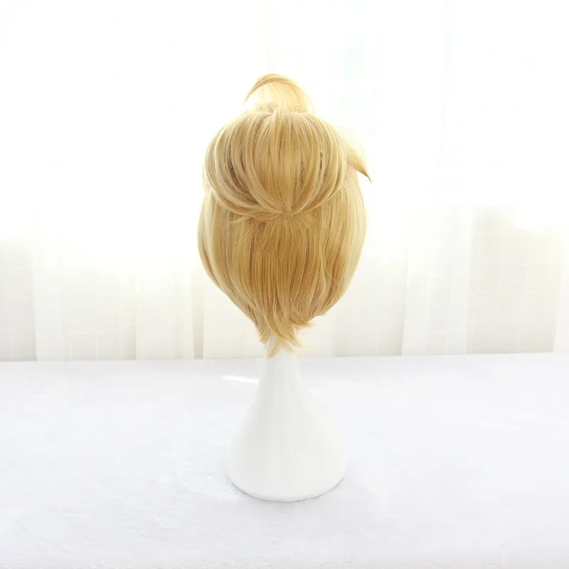 Парик для косплея Rin / Len из коротких светлых термостойких волос аниме аксессуары