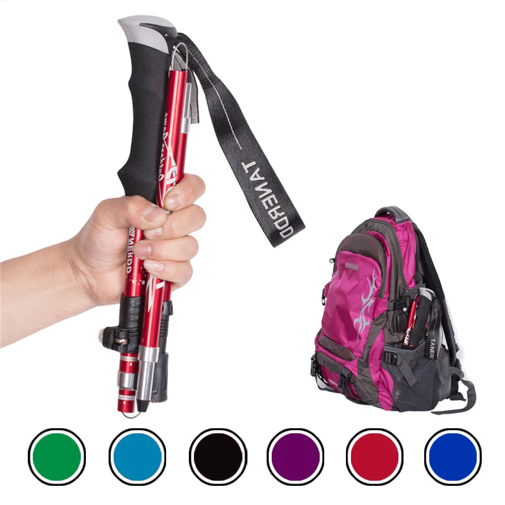 

EVA Handle 4-Section Folding Walking Sticks Canes Hiking Stick CrutchesTrekking Poles Alpenstock Hiking Accessories 1PC