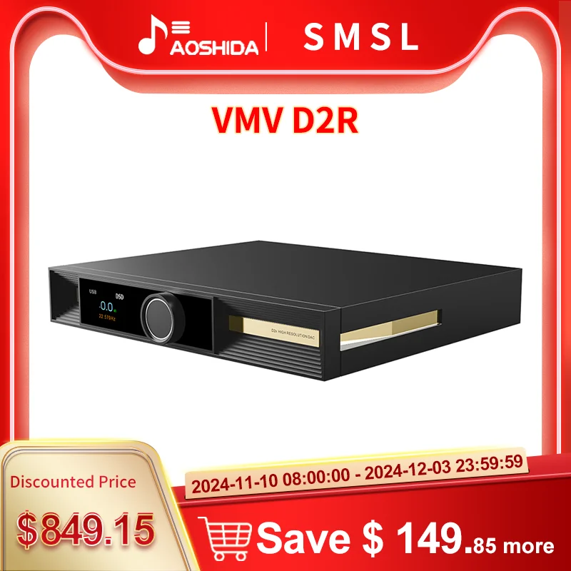 SMSL VMV D2R USB ЦАП ROHM Флагманский BD34301EKV Аудиодекодер XMOS XU-316 MQA-CD Декодирование Bluetooth5.1